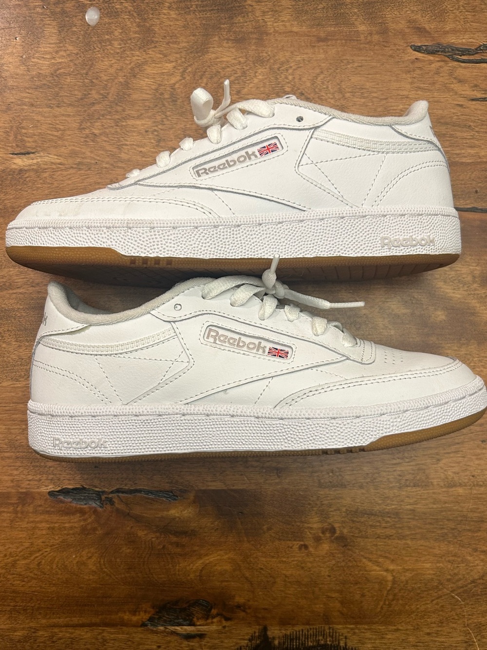 Reebok White Sneakers with Gum Sole